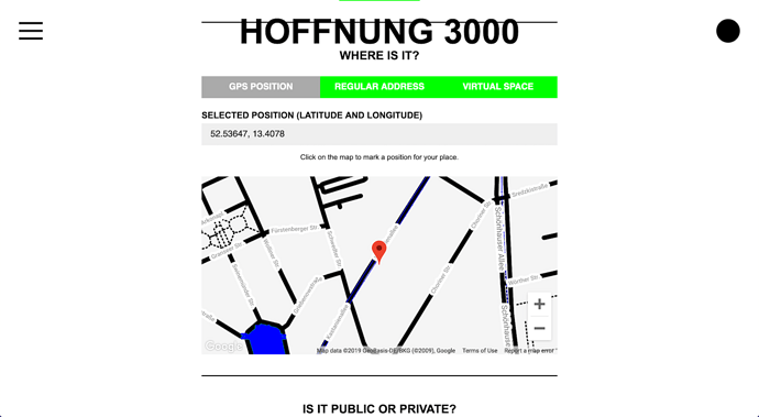 HOFFNUNG 3000 - Create a new place